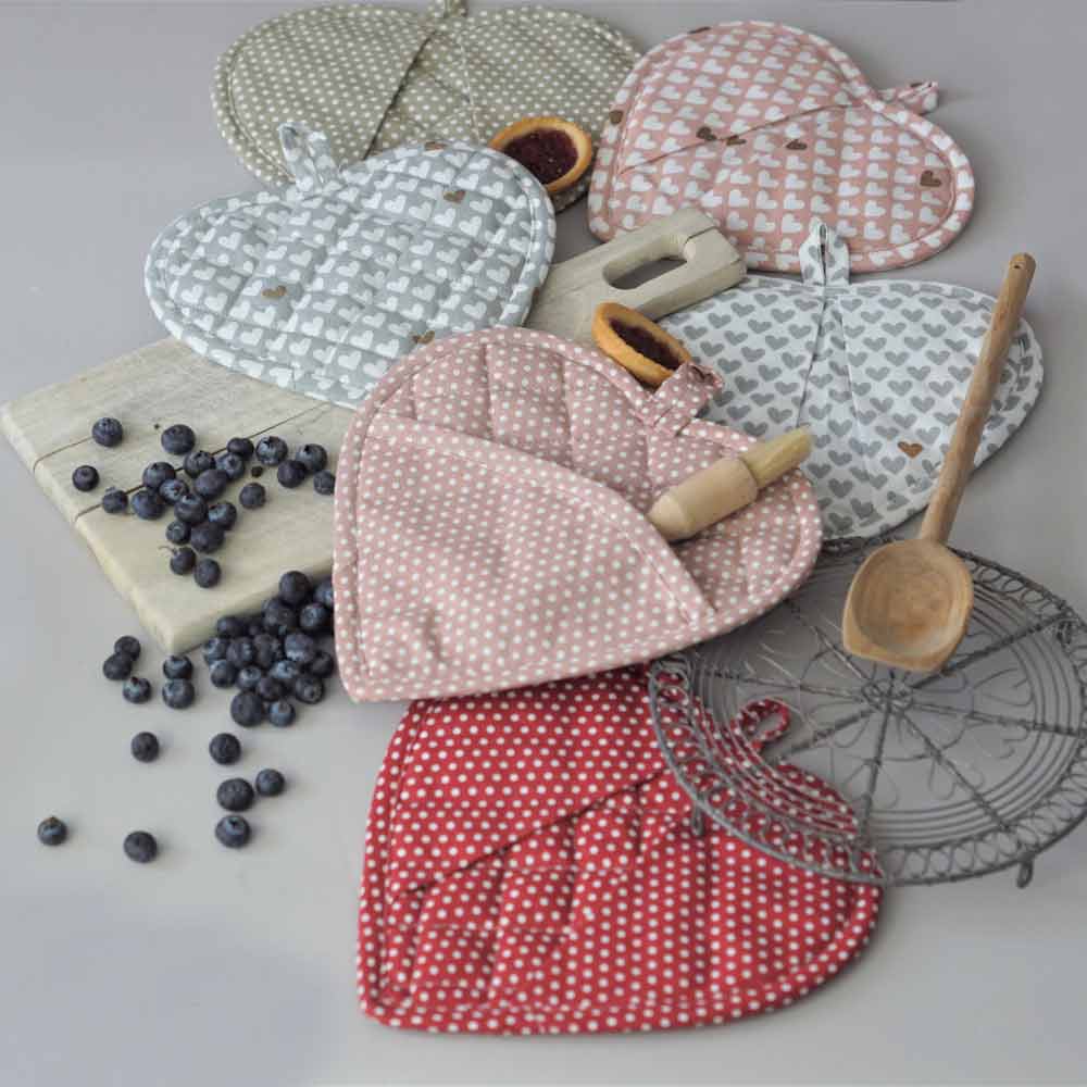 Krasilnikoff - Ofenhandschuh als Herz Happy Hearts Dusty Rose