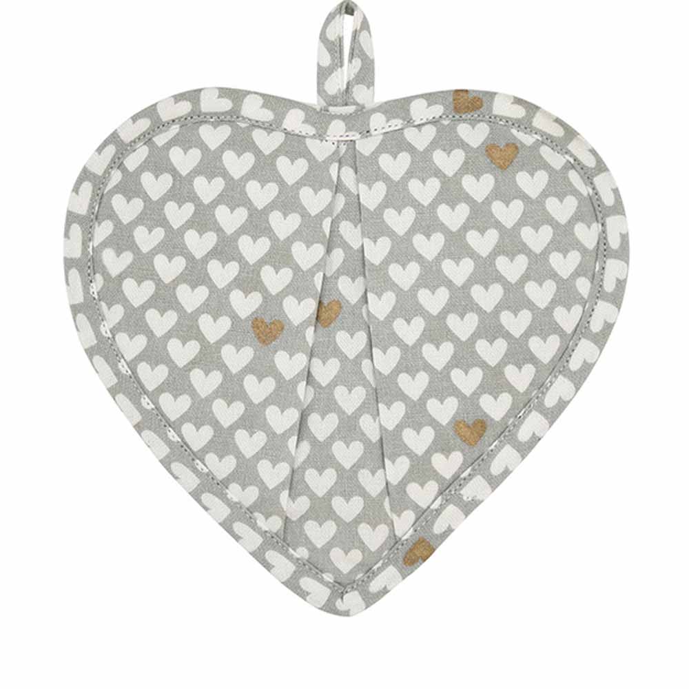 Krasilnikoff - Ofenhandschuh als Herz Happy Hearts Grey