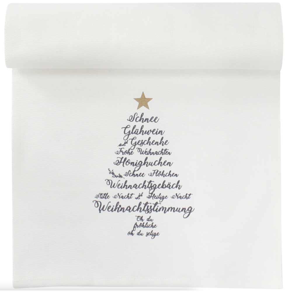 Krasilnikoff Tischläufer „Christmas Words“ – festlicher Look – Alsaba