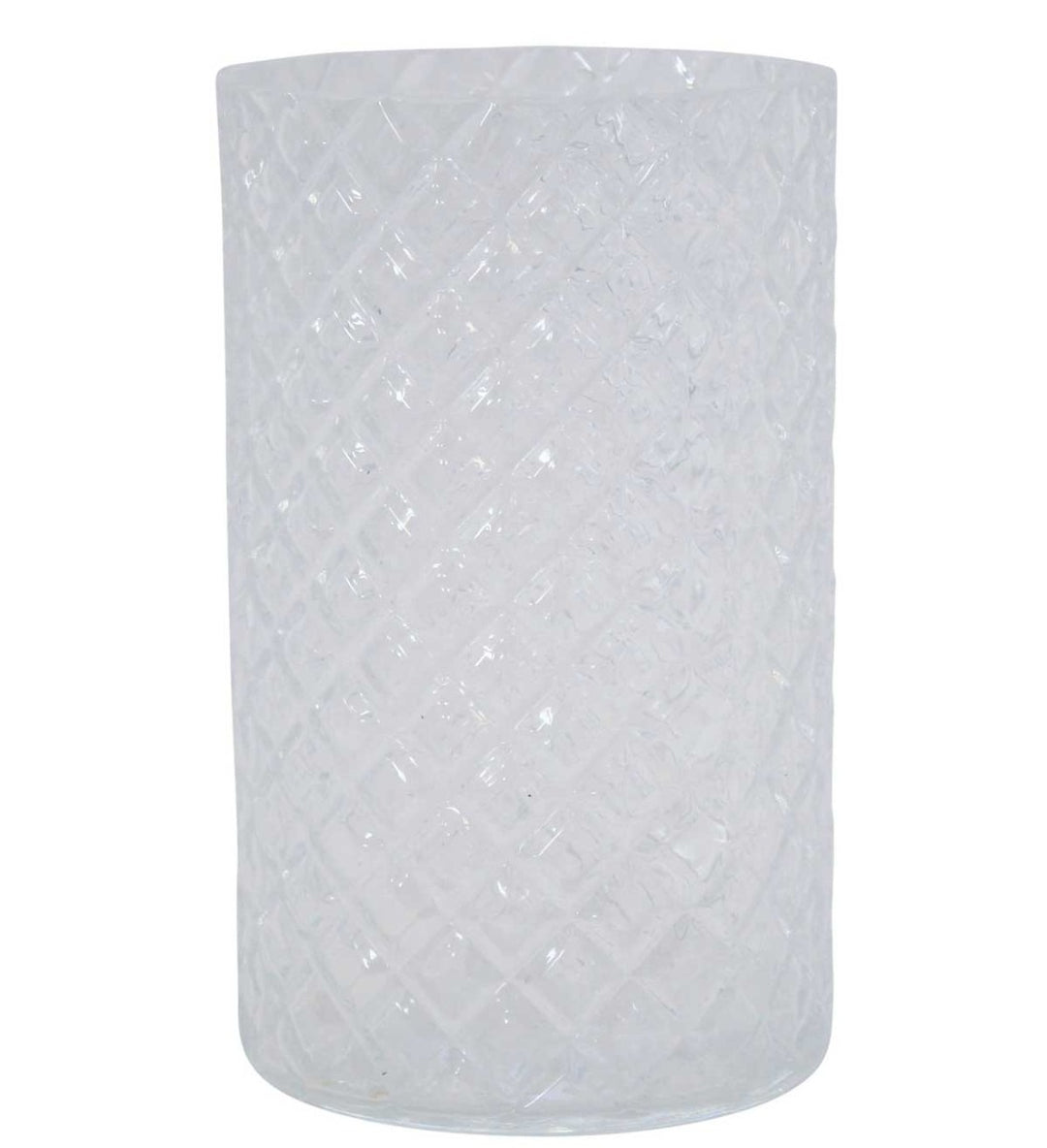 Durchscheinende Krasilnikoff - Windlicht Glas Karo große Vase.