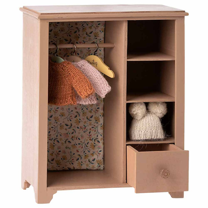 Maileg - Kleiderschrank Groß Rosa Höhe: 33 cm