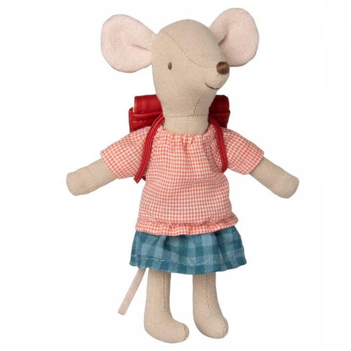 Maileg - Puppenkleidung für Maus Big Sister mit Kleidung und Tasche rot