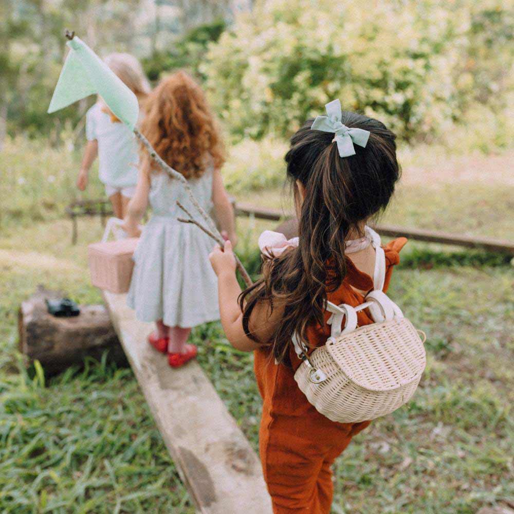 Olli Ella - Korbtasche für Kinder Mini Chari Straw