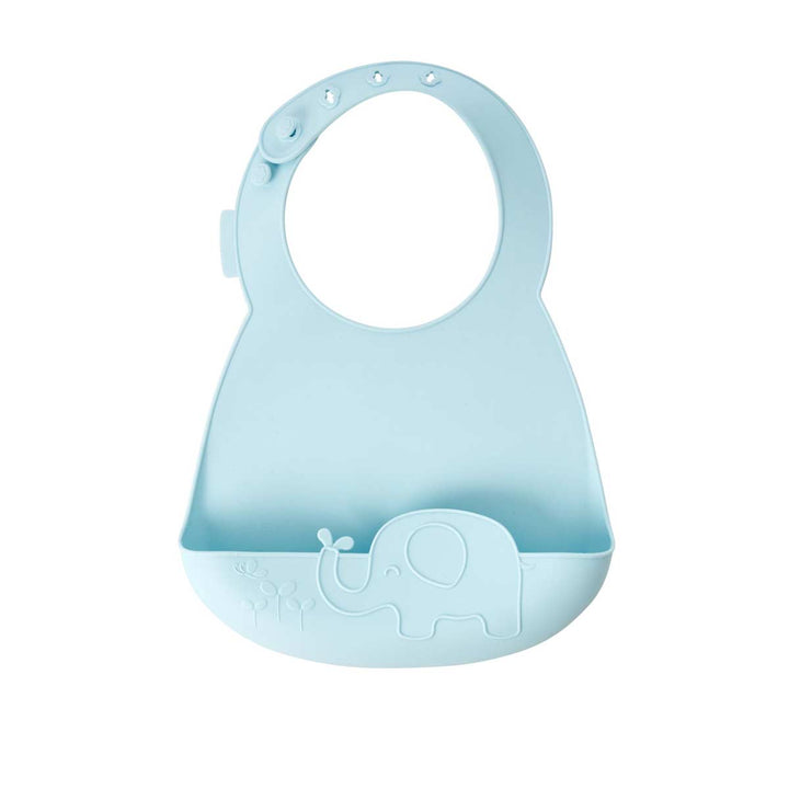 Rice - Babylätzchen Elefant zartblau