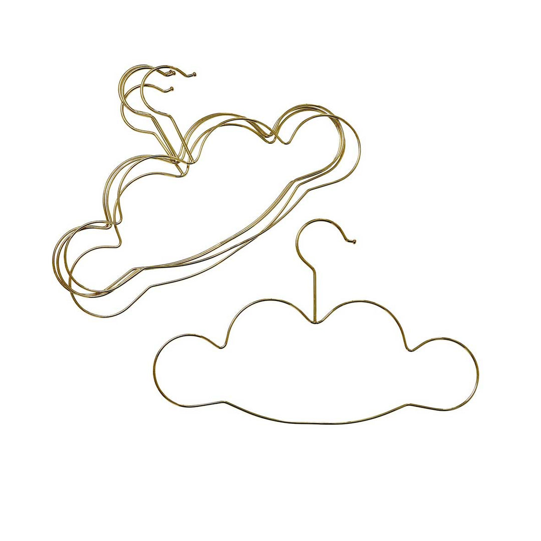 Rice - Kleiderbügel in goldener Wolkenform 5er-Set