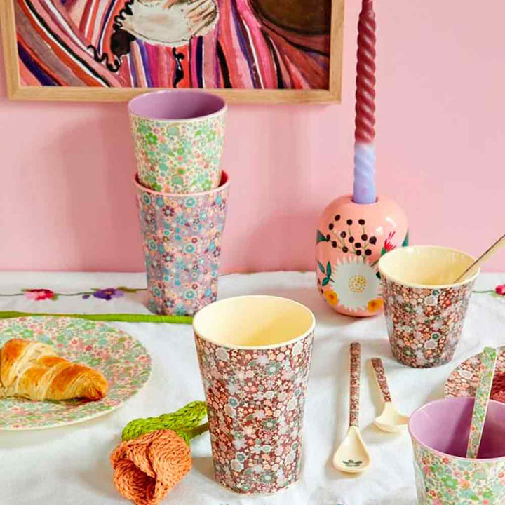 Rice - Melamin Latte Cup Pastel Fall Floral