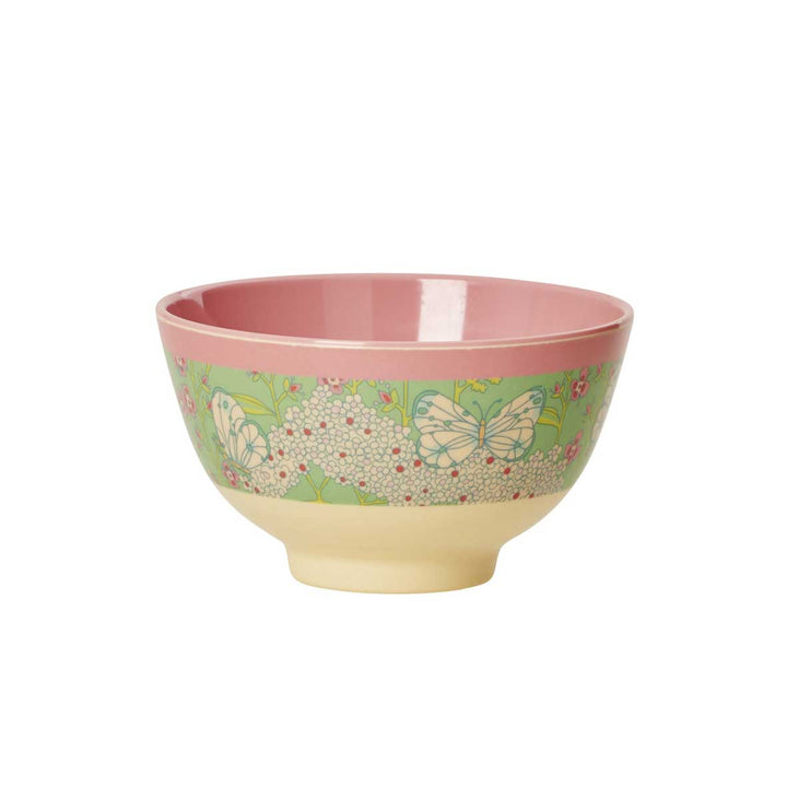 Rice - Melamin Schüssel Schmetterling und Blumen Small