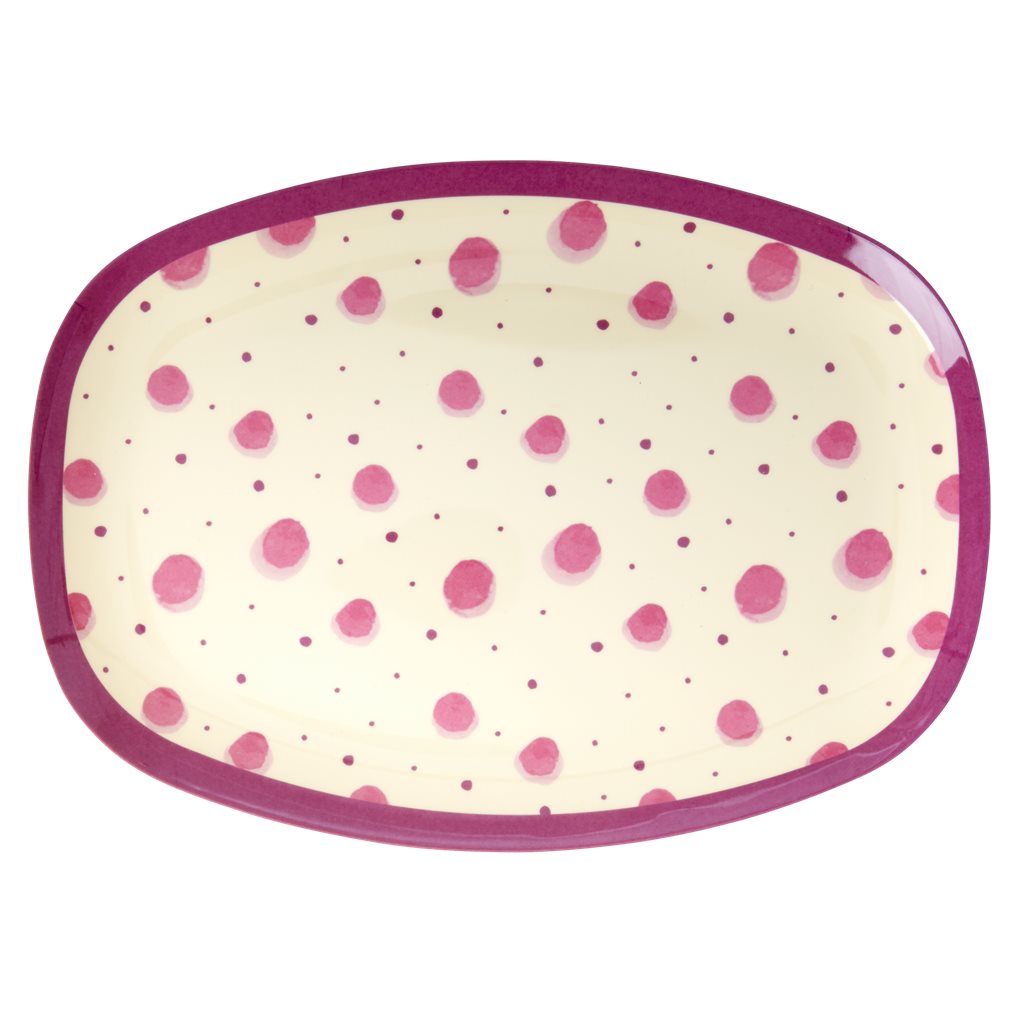 Rice - Melamin Servierteller Pink Watercolor Splash