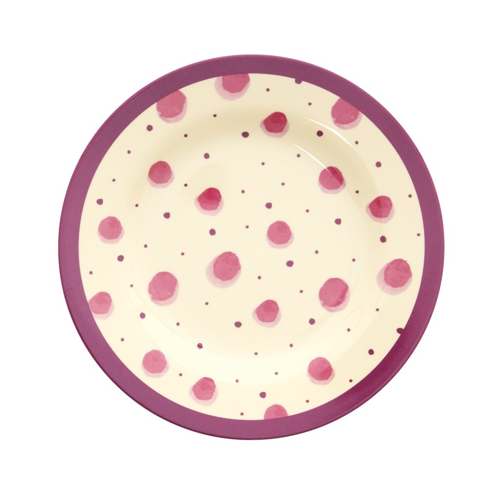 Rice - Melamin Teller Pink Watercolor Splash